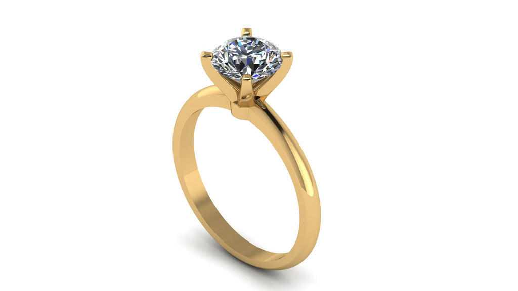 Anillo de compromiso solitario redondo -  Enrique