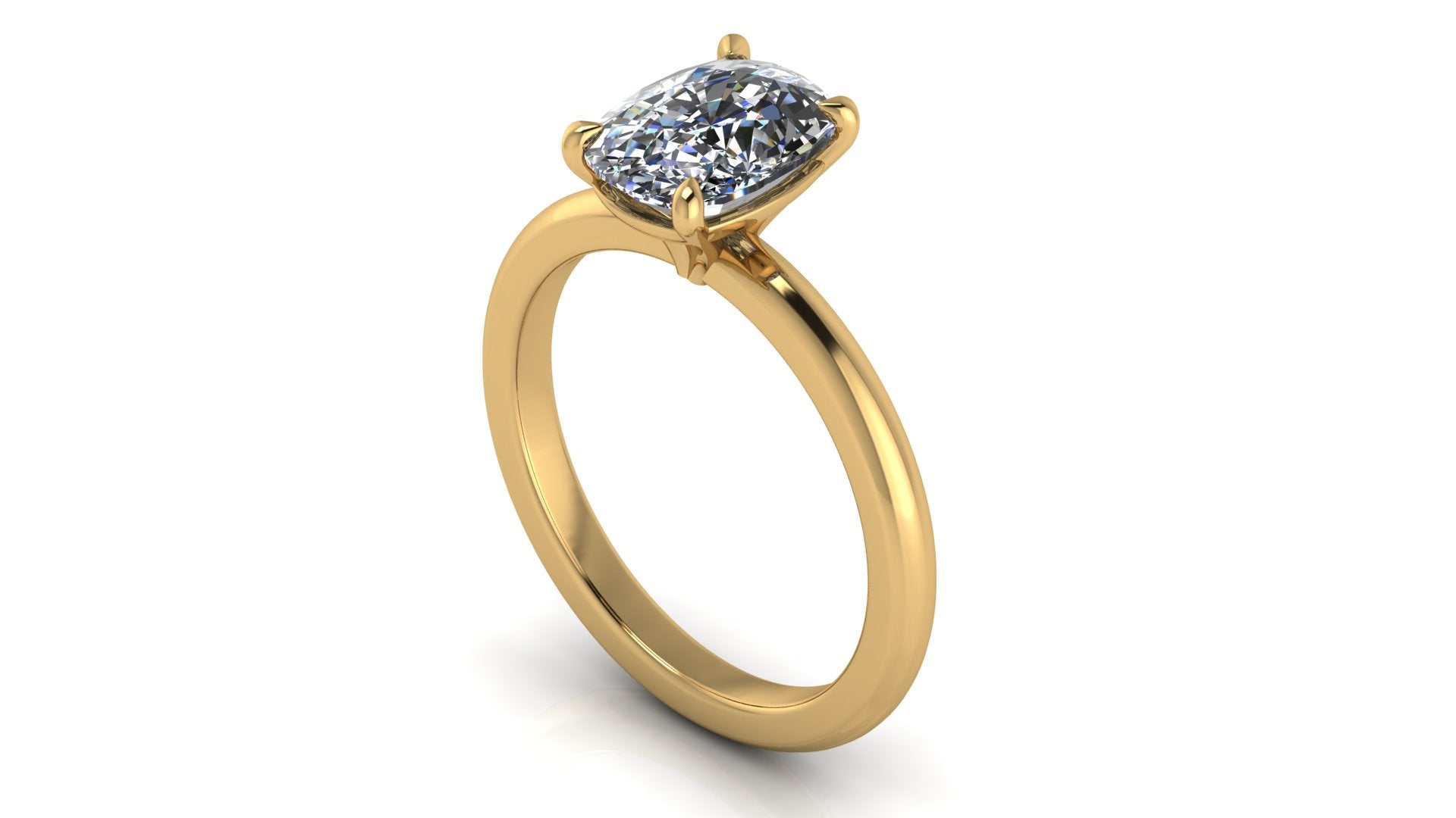 Anillo de compromiso solitario corte cushion - Gabriel