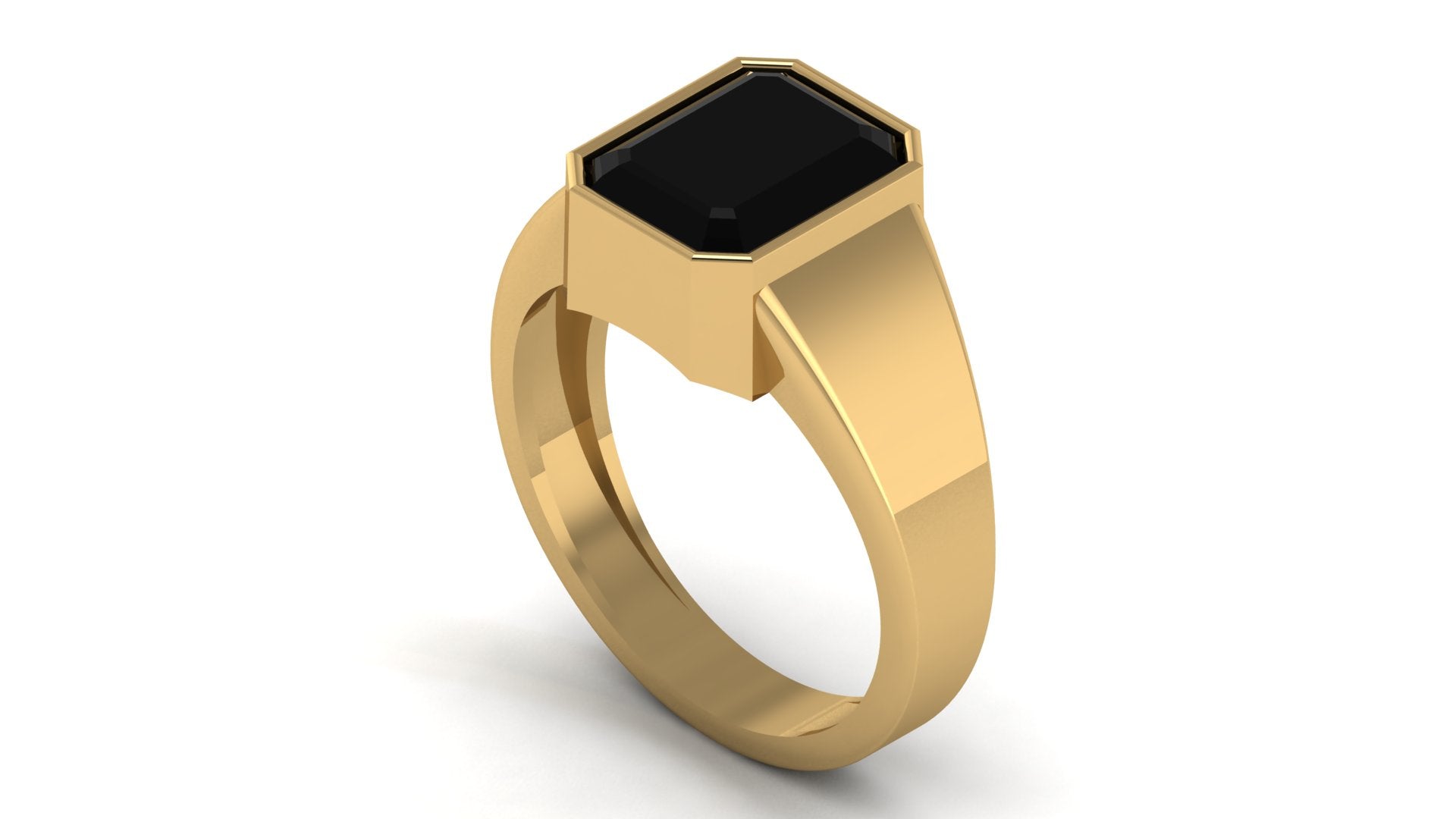 Anillo de hombre bicelado con ónix - Raul