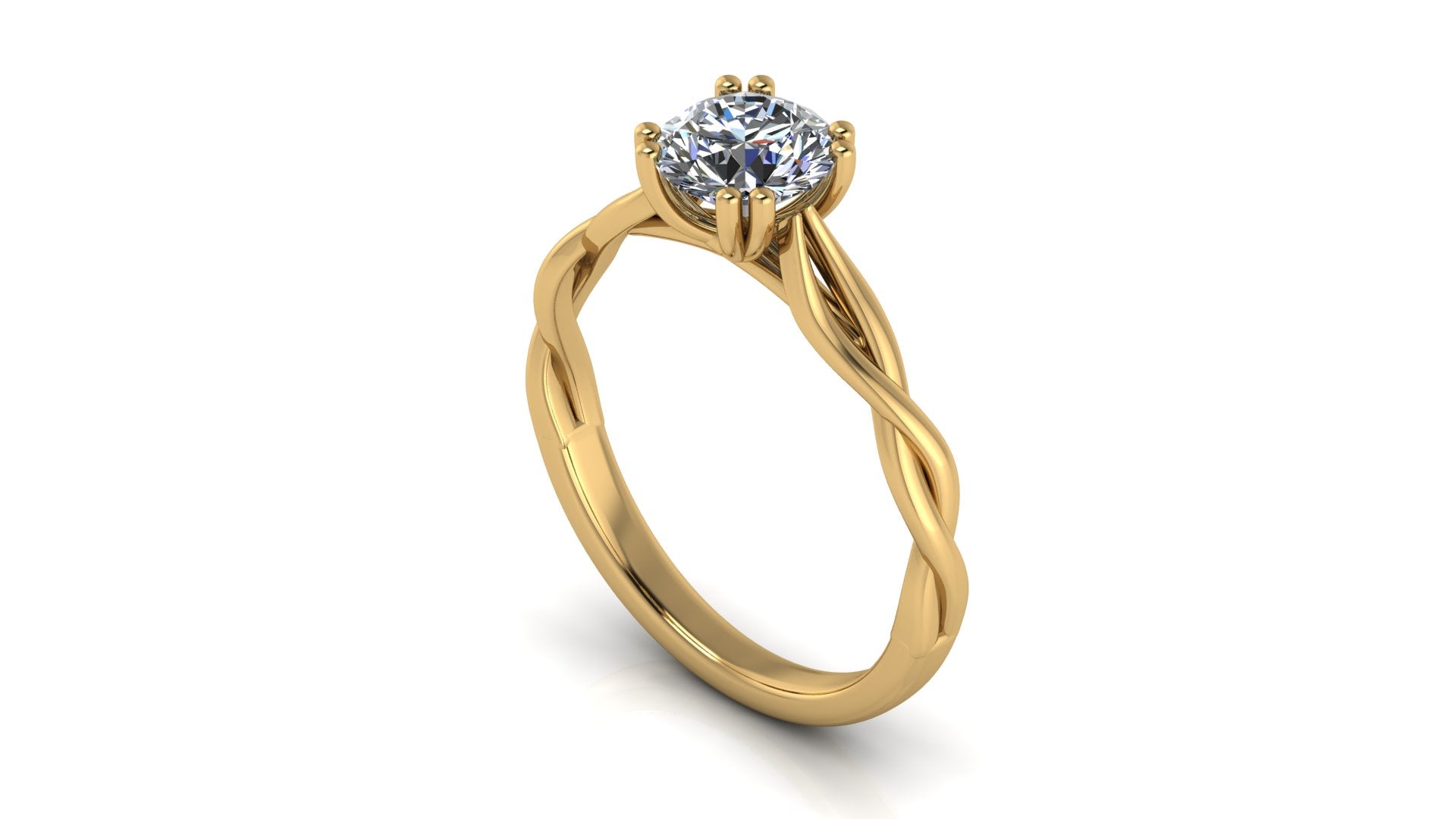 Anillo de compromiso solitario redondo -  Ernesto