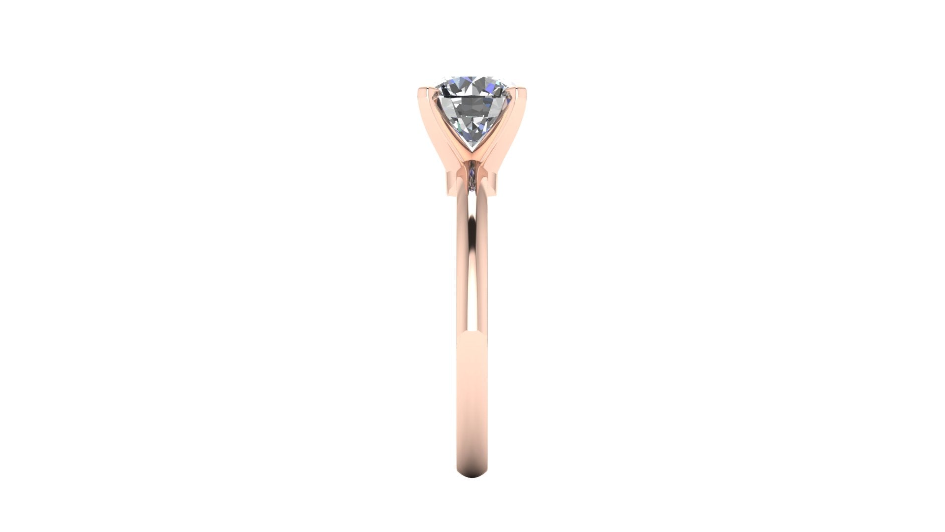 Anillo de compromiso solitario redondo -  Enrique