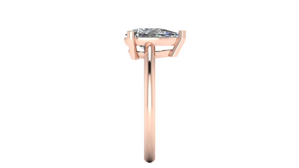 Anillo de compromiso solitario corte pera - Javier