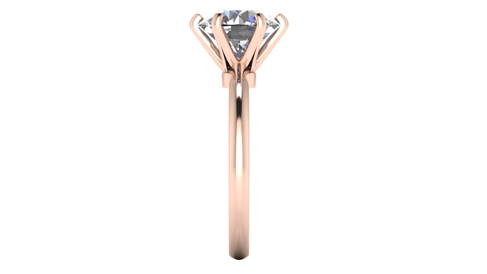 Anillo de compromiso solitario redondo -  Pablo
