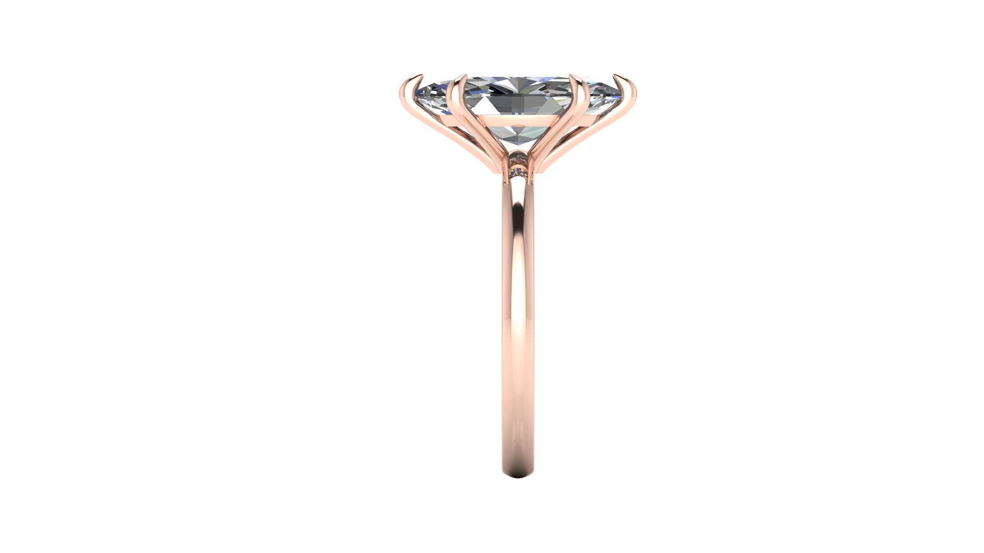 Anillo de compromiso solitario bicelado marquise - Diego