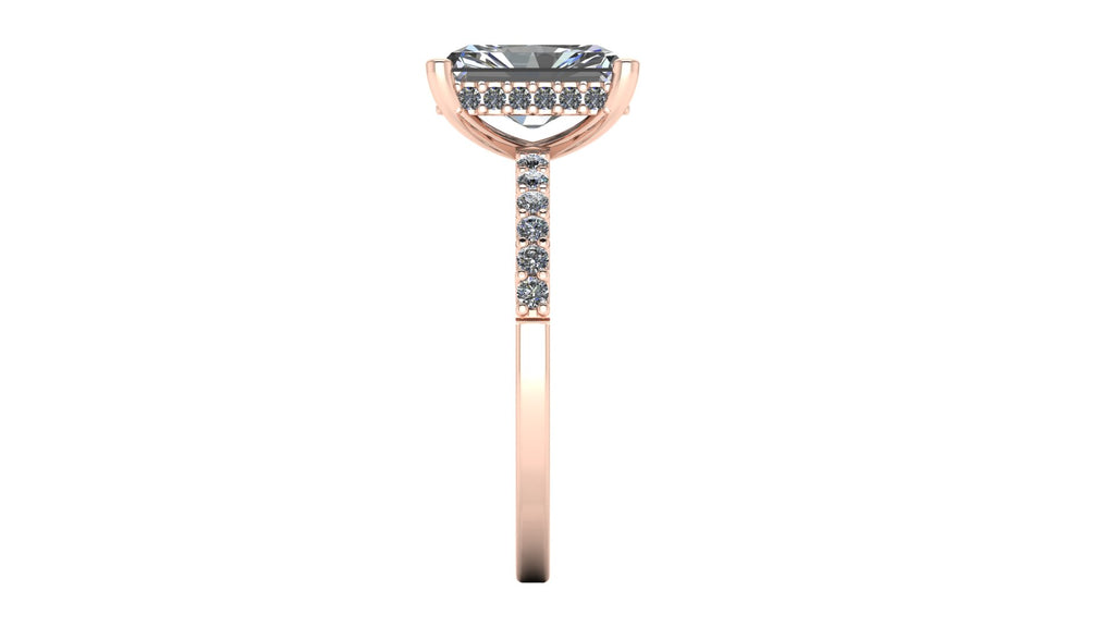 Anillo de compromiso  cushion, diamantes en halo - Alejandro