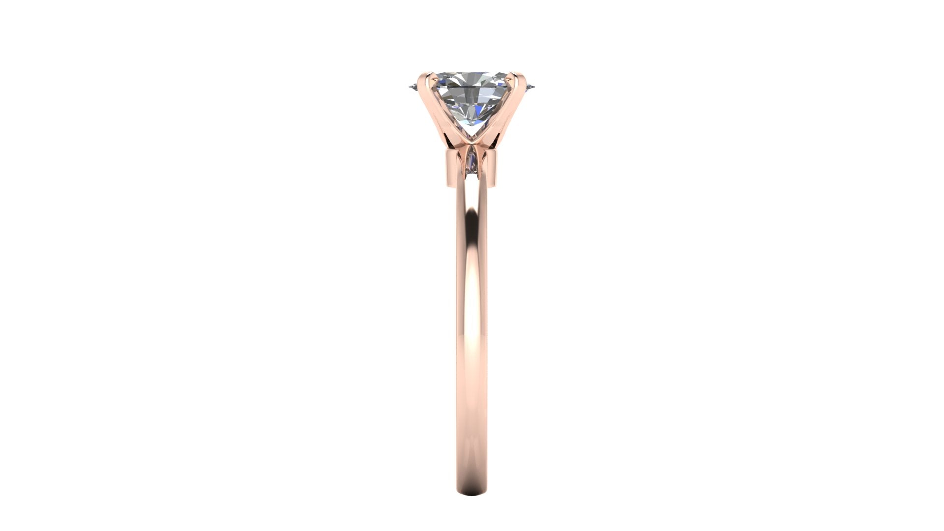 Anillo de compromiso solitario ovalado -  Victor