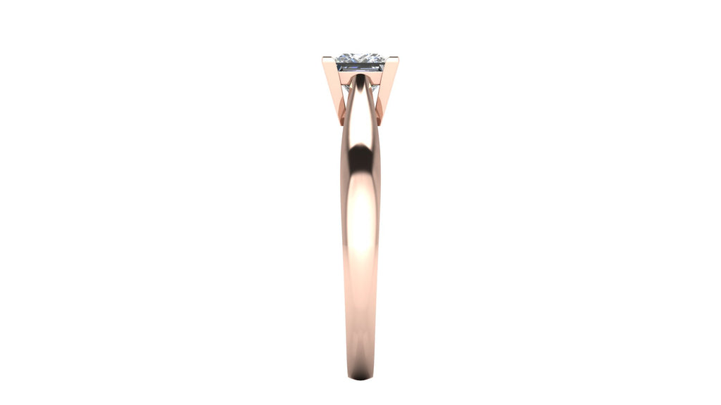 Anillo de compromiso solitario corte princesa - Rodrigo