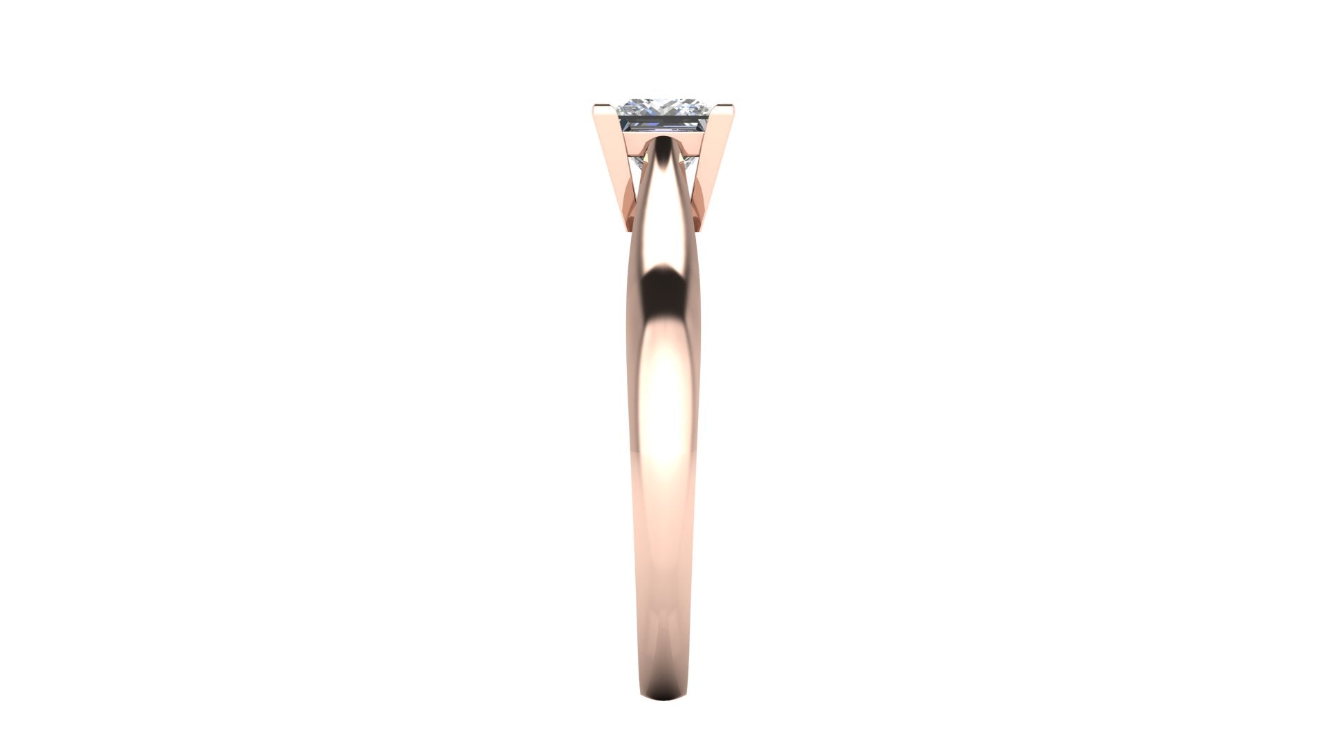 Anillo de compromiso solitario corte princesa - Rodrigo