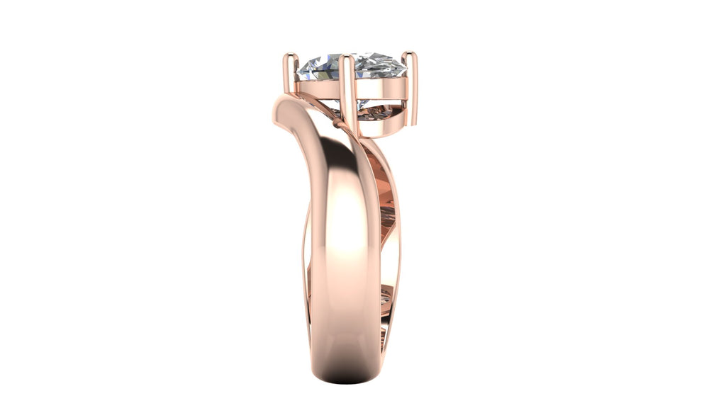 Anillo de compromiso solitario ovalado -  Aldo