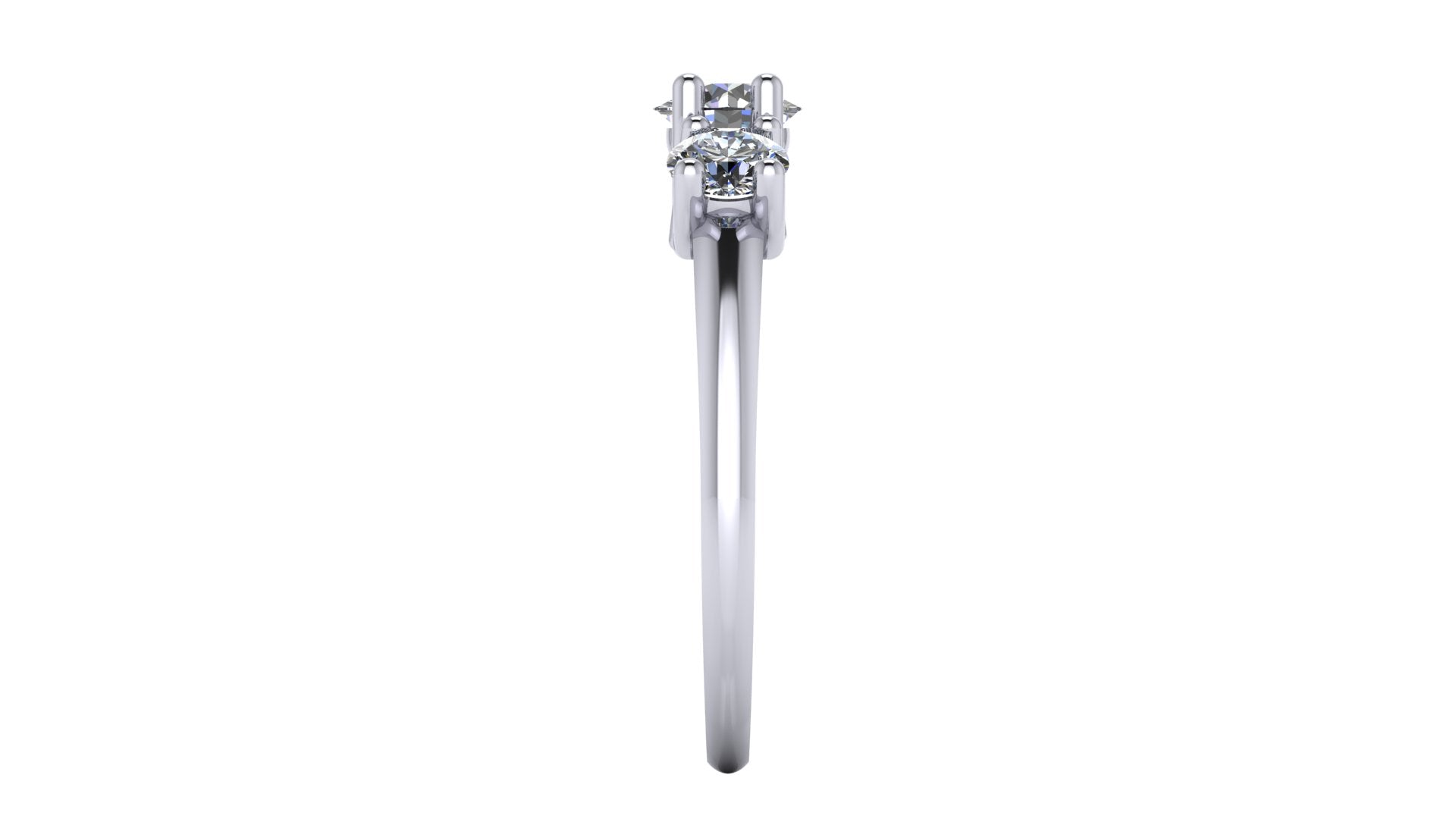 Anillo de compromiso trilogía , redondo - Mauricio