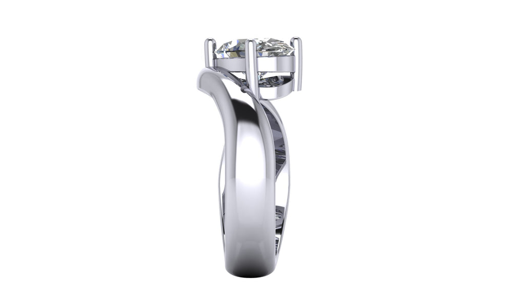 Anillo de compromiso solitario ovalado -  Aldo