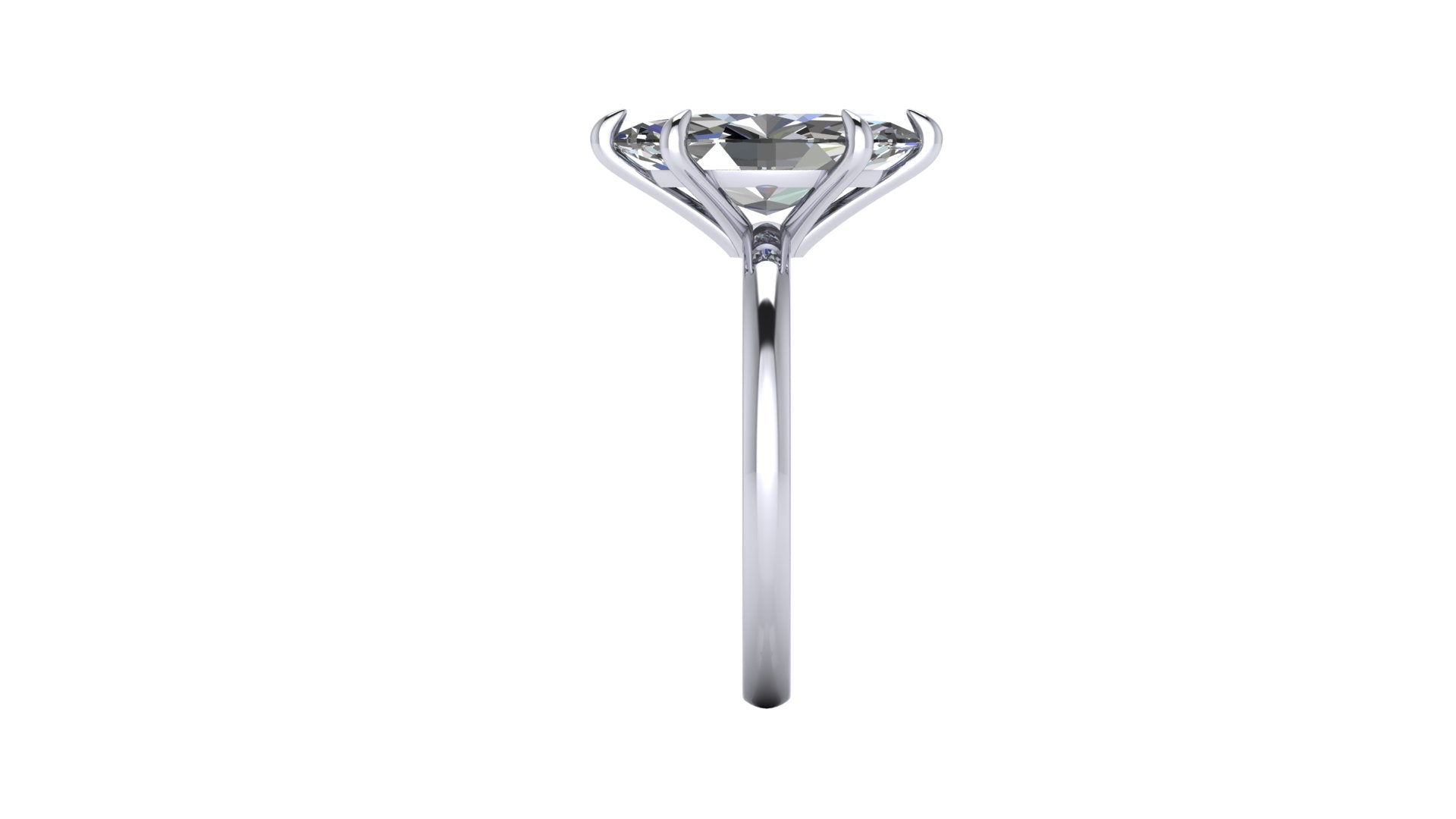 Anillo de compromiso solitario marquise - Santiago