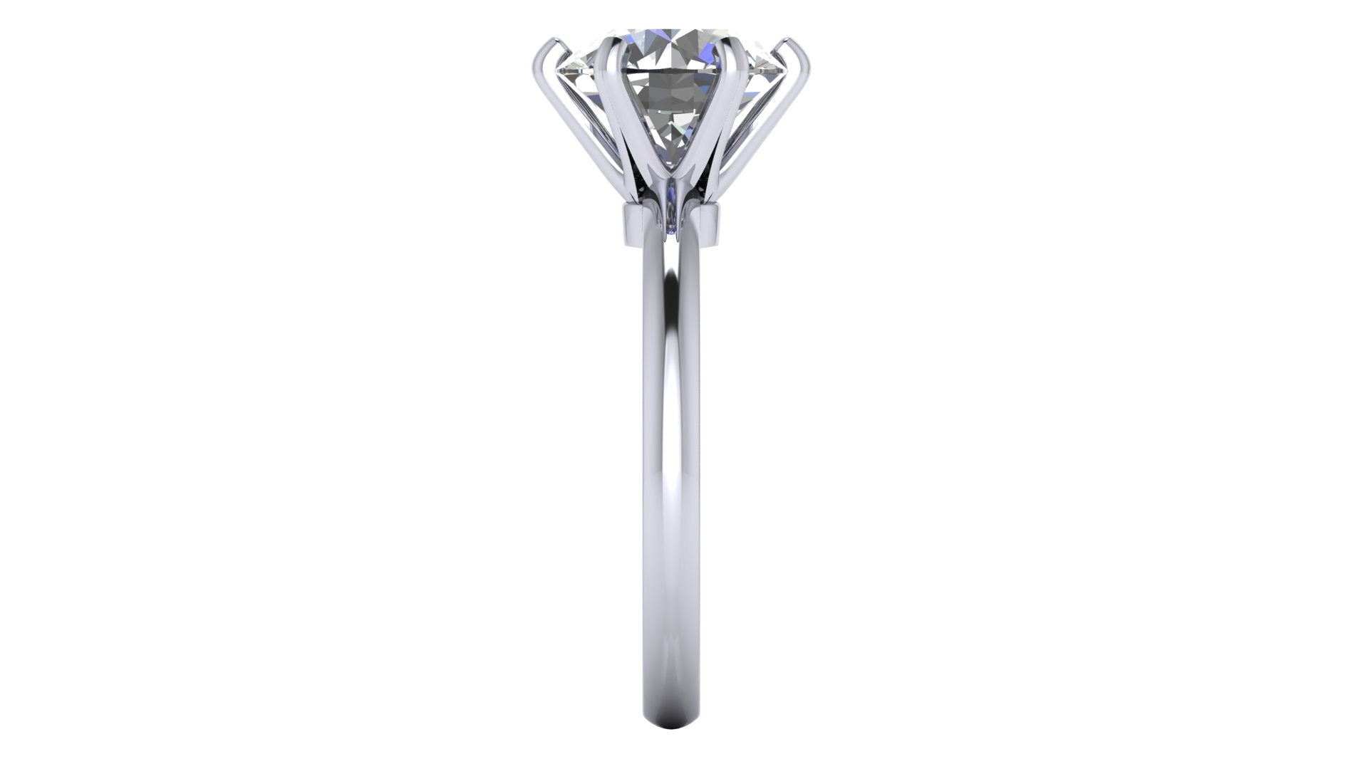 Anillo de compromiso solitario redondo -  Pablo