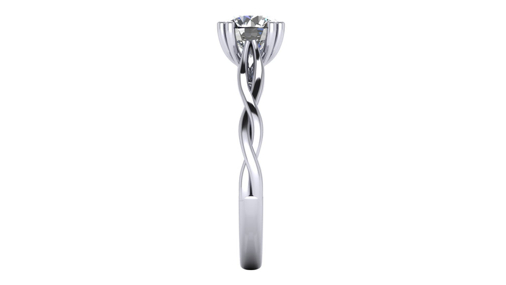 Anillo de compromiso solitario redondo -  Ernesto
