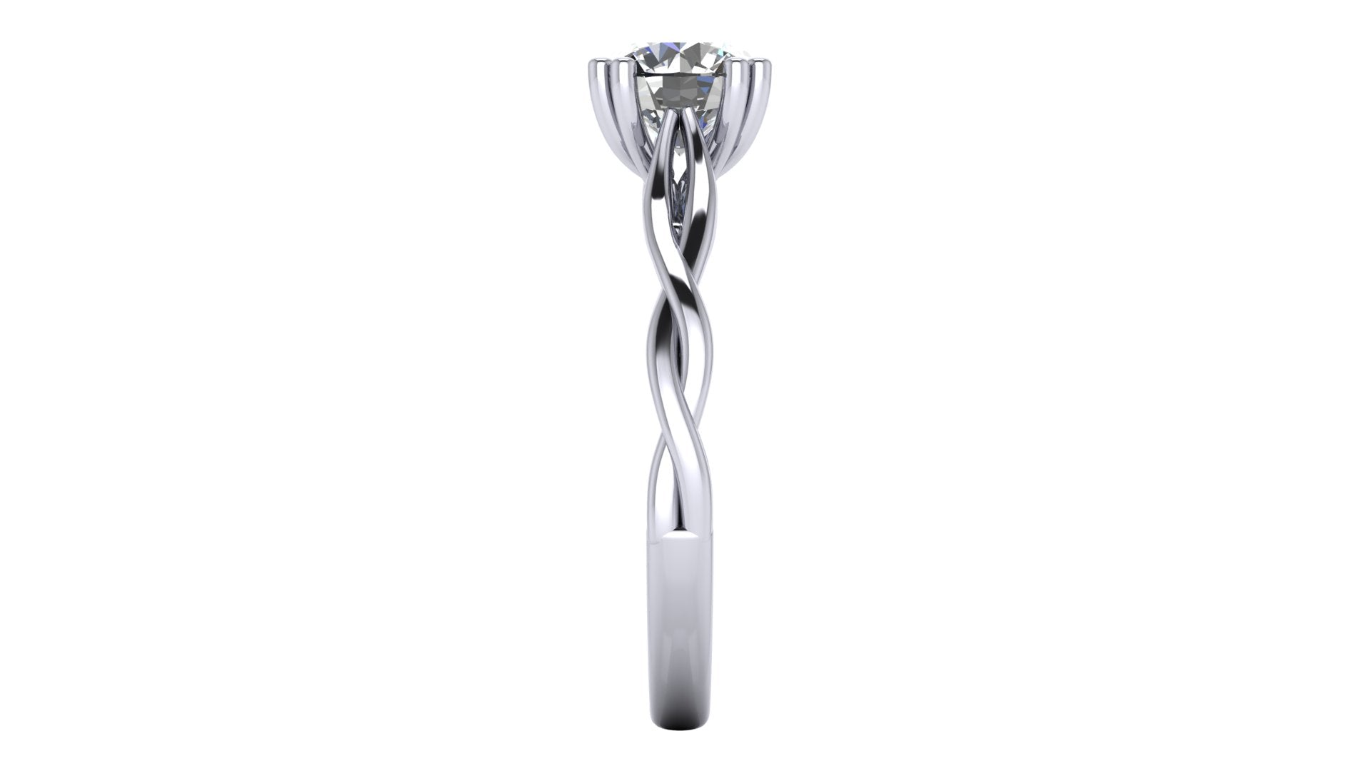 Anillo de compromiso solitario redondo -  Ernesto