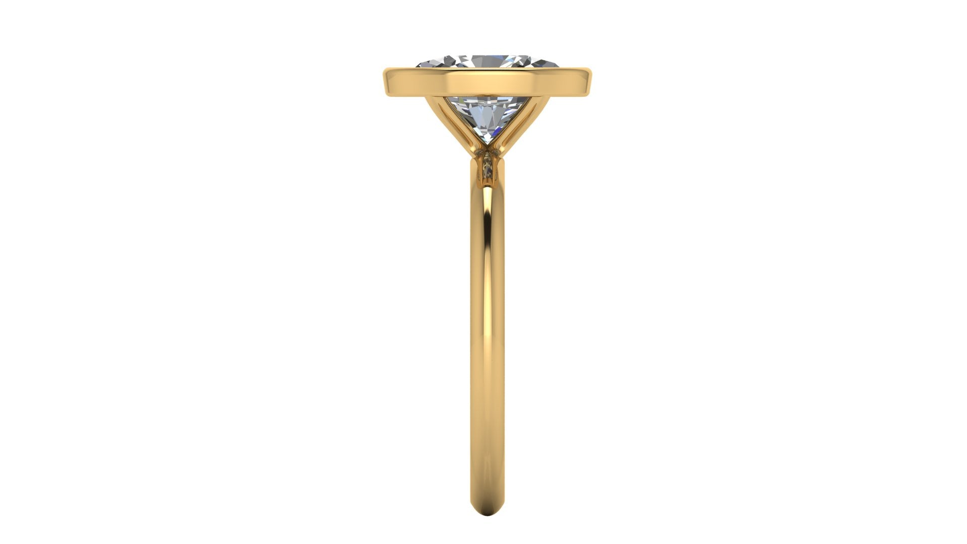 Anillo de compromiso solitario bicelado  ovalado - Emiliano