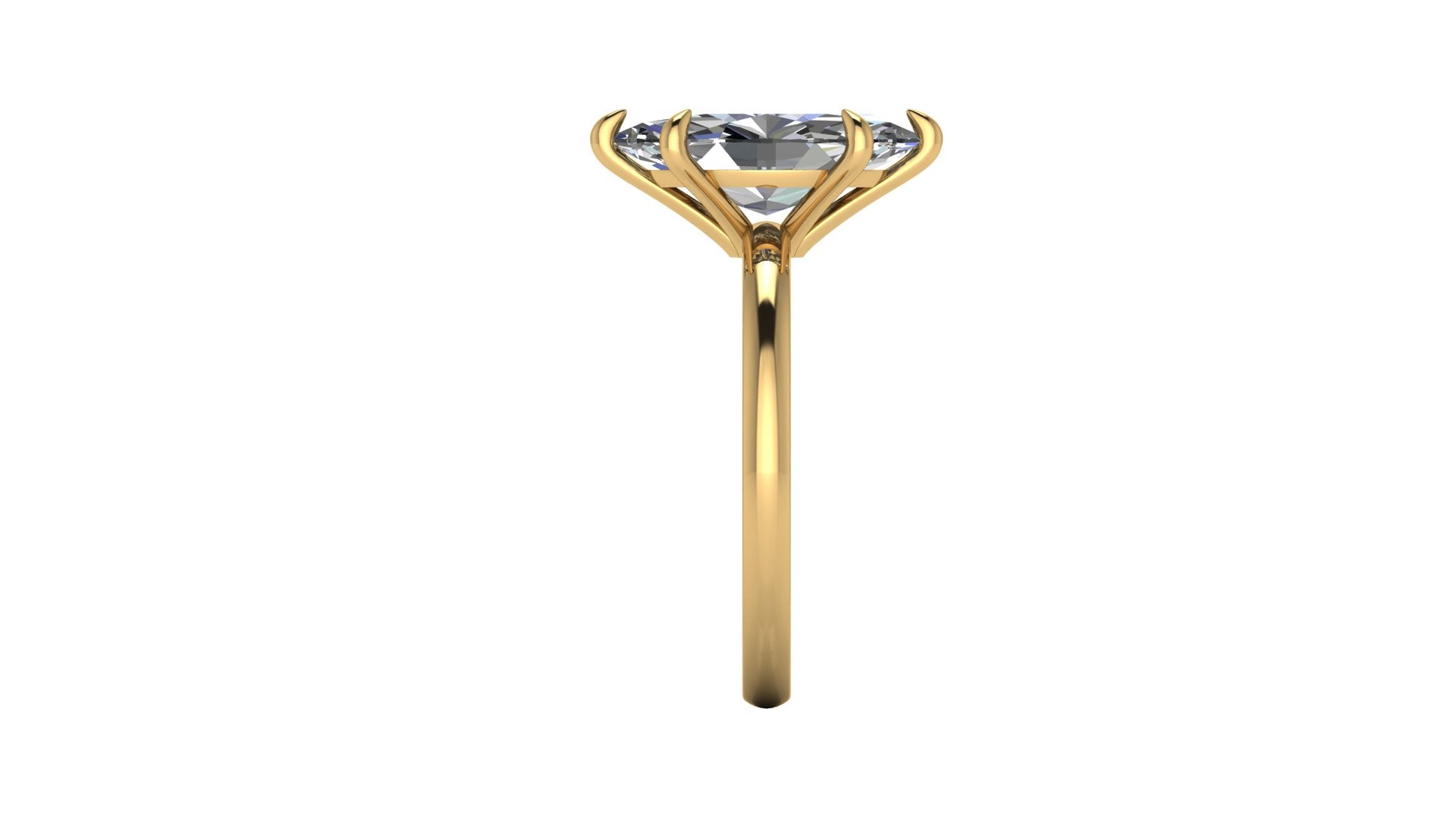 Anillo de compromiso solitario bicelado marquise - Diego