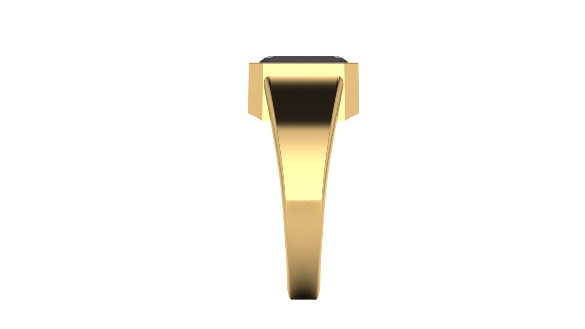 Anillo de hombre bicelado con ónix - Raul