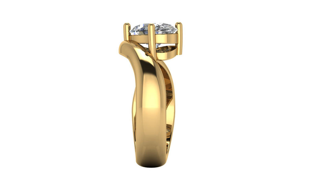 Anillo de compromiso solitario ovalado -  Aldo
