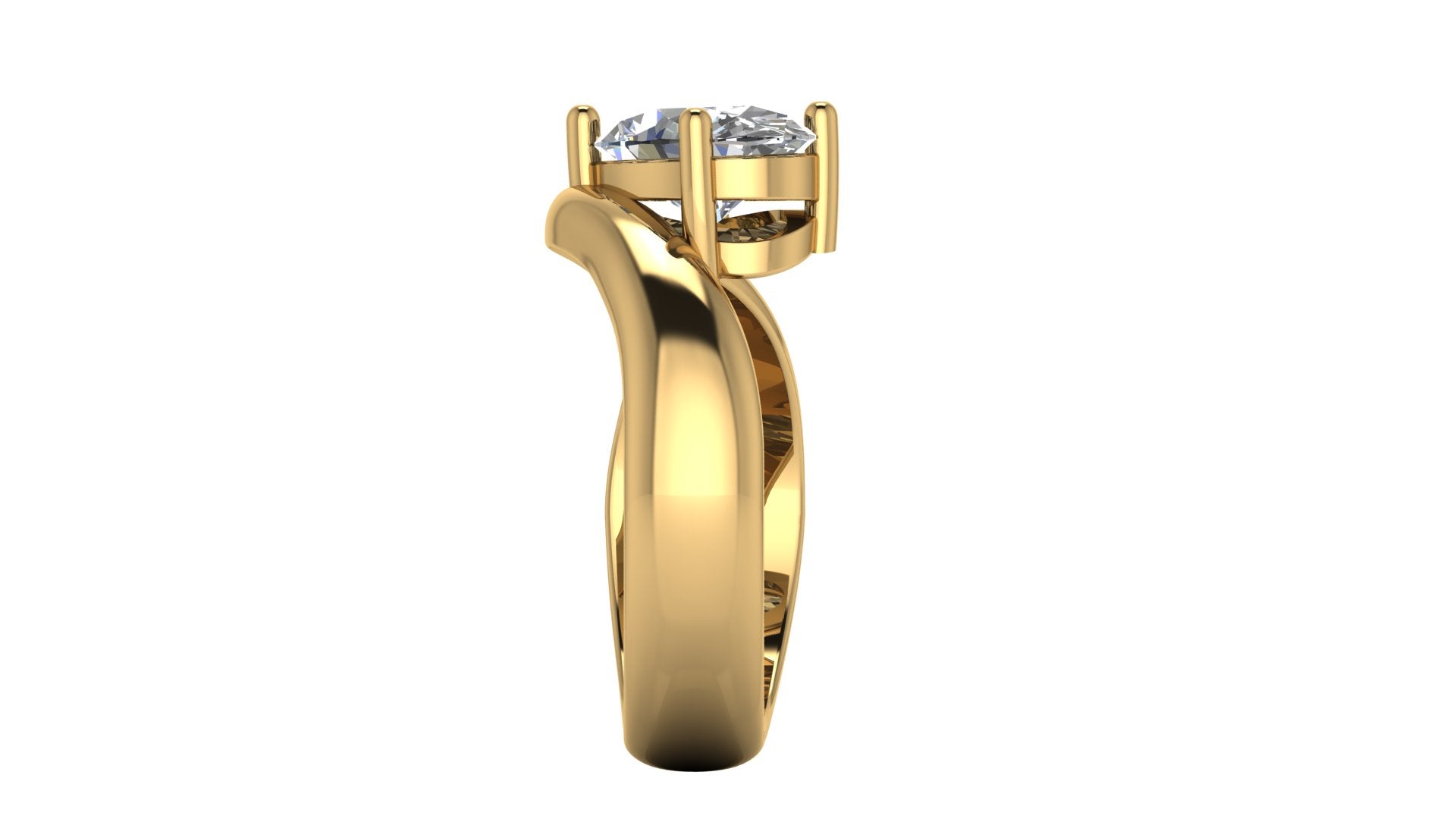 Anillo de compromiso solitario ovalado -  Aldo