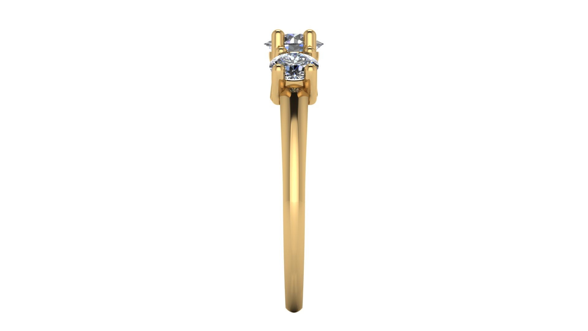 Anillo de compromiso trilogía , redondo - Mauricio