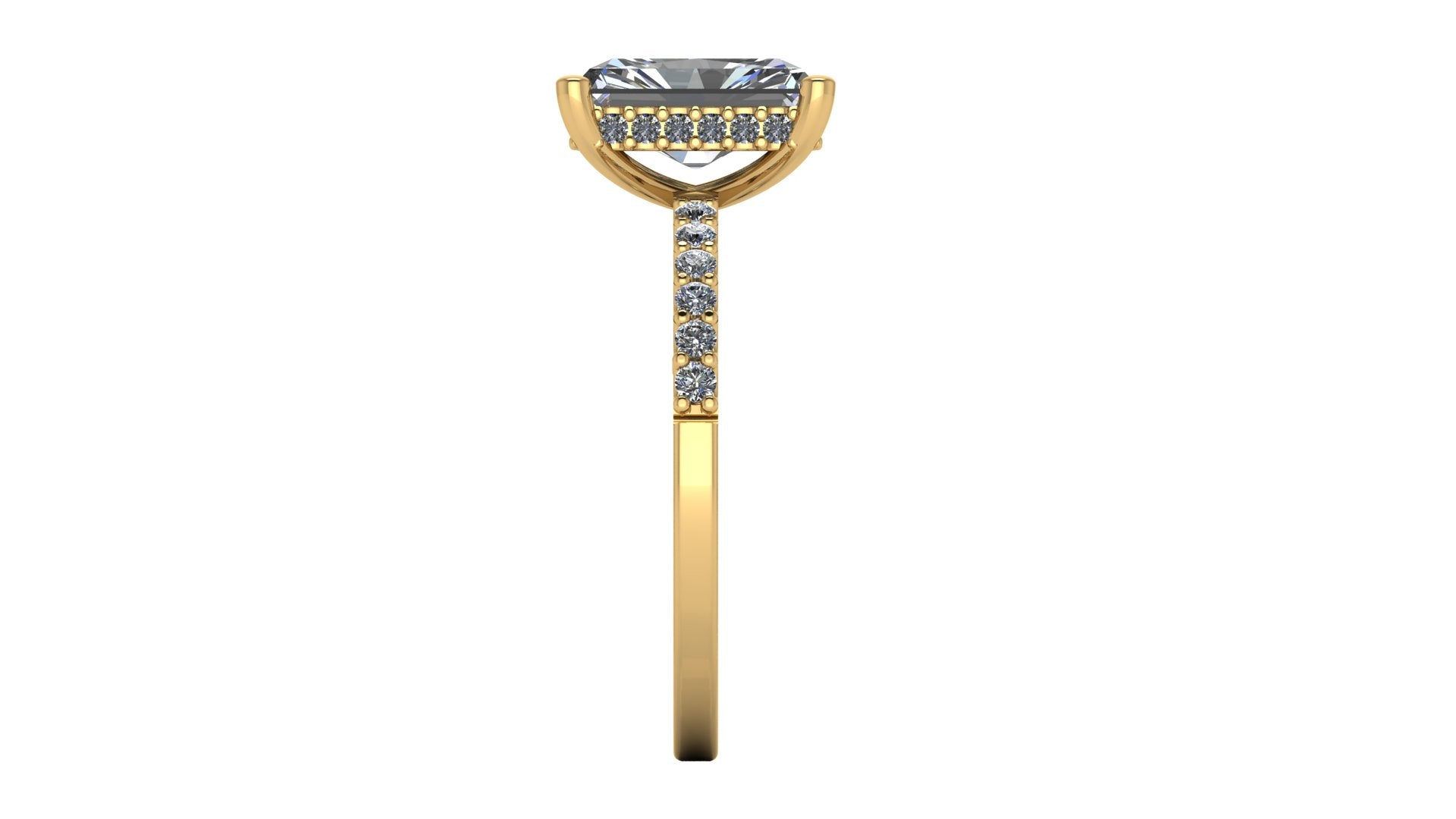 Anillo de compromiso  cushion, diamantes en halo - Alejandro