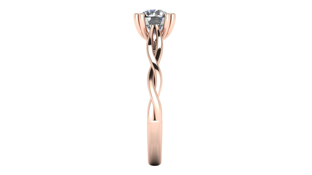 Anillo de compromiso solitario redondo -  Ernesto