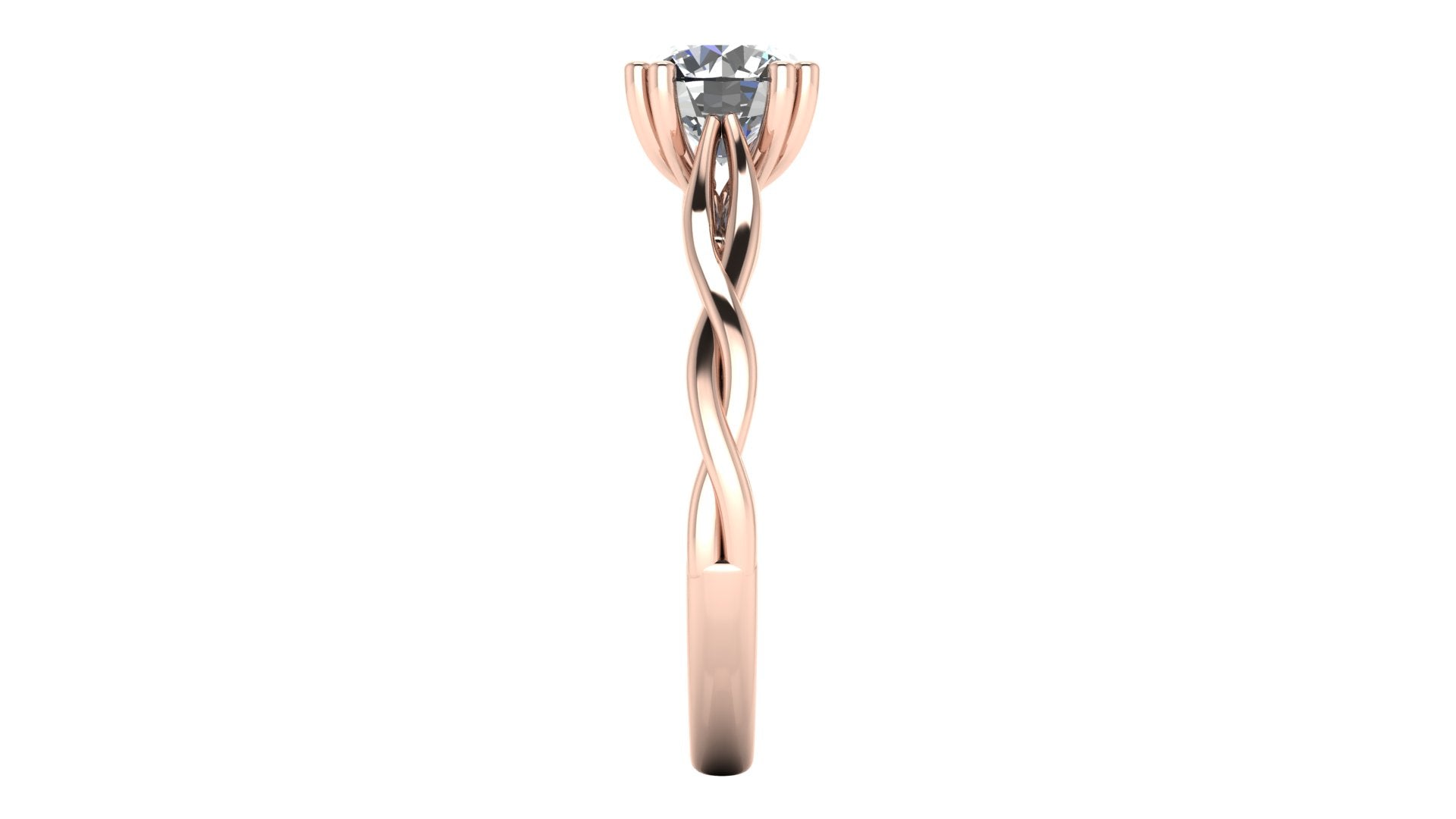 Anillo de compromiso solitario redondo -  Ernesto
