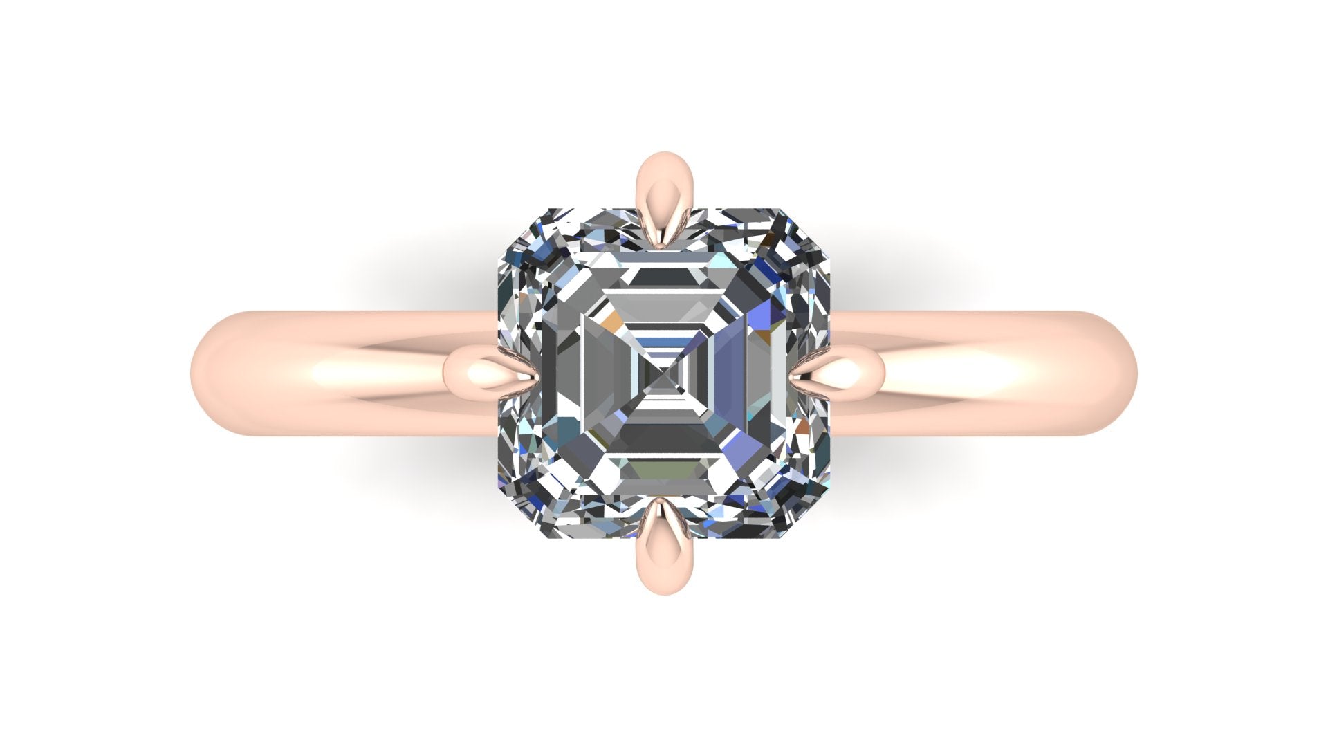Anillo de compromiso solitario ascher - Adrian