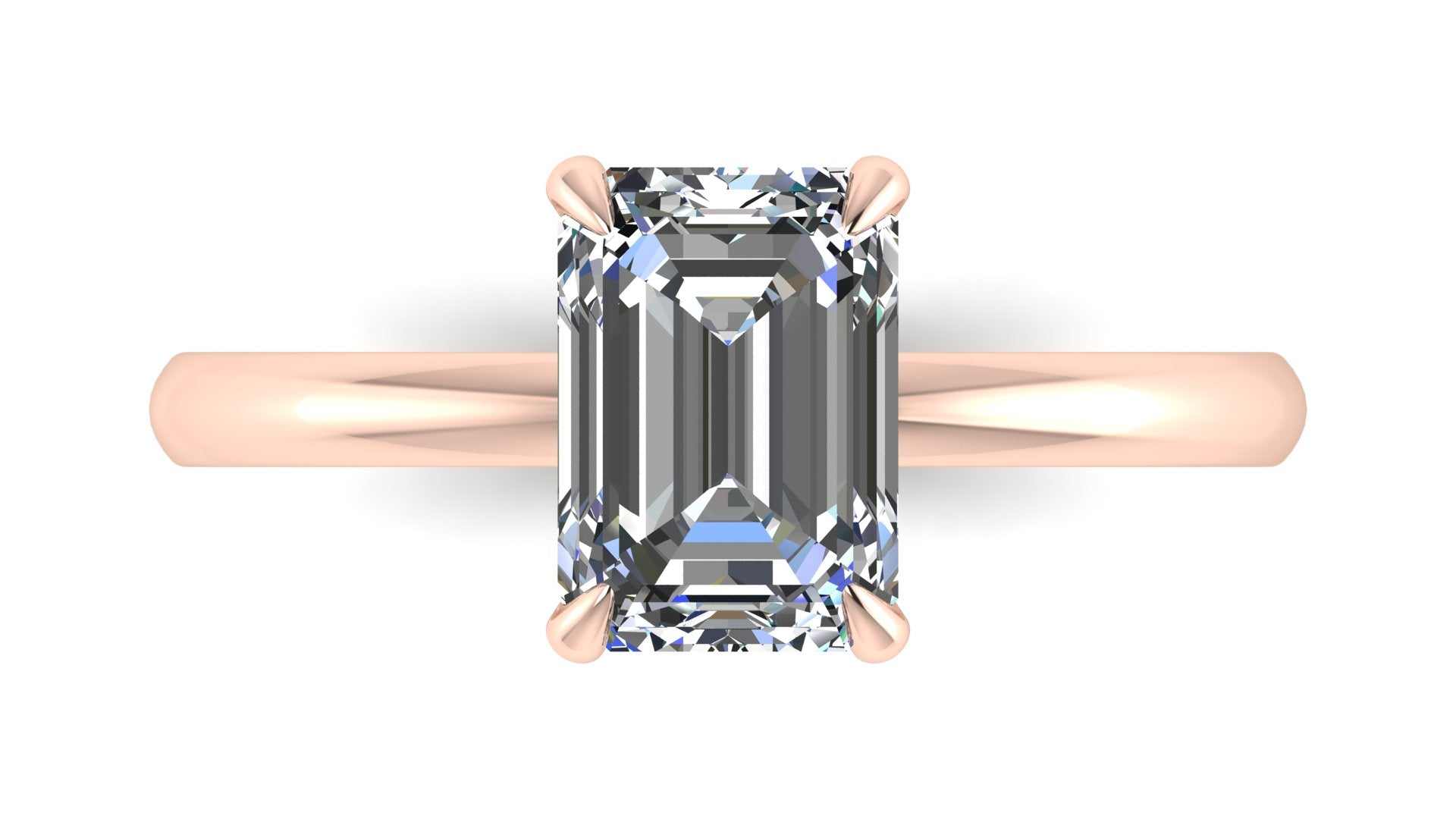 Anillo de compromiso solitario esmeralda - Mariano