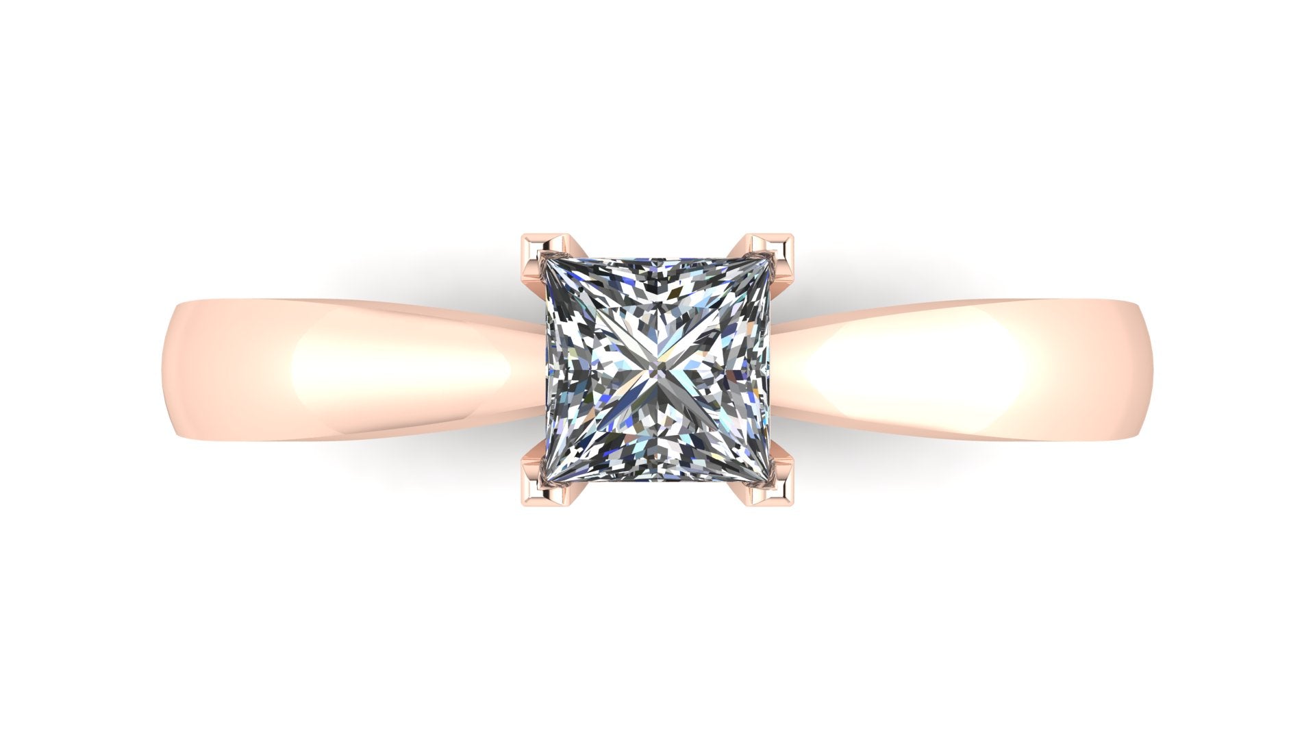 Anillo de compromiso solitario corte princesa - Rodrigo
