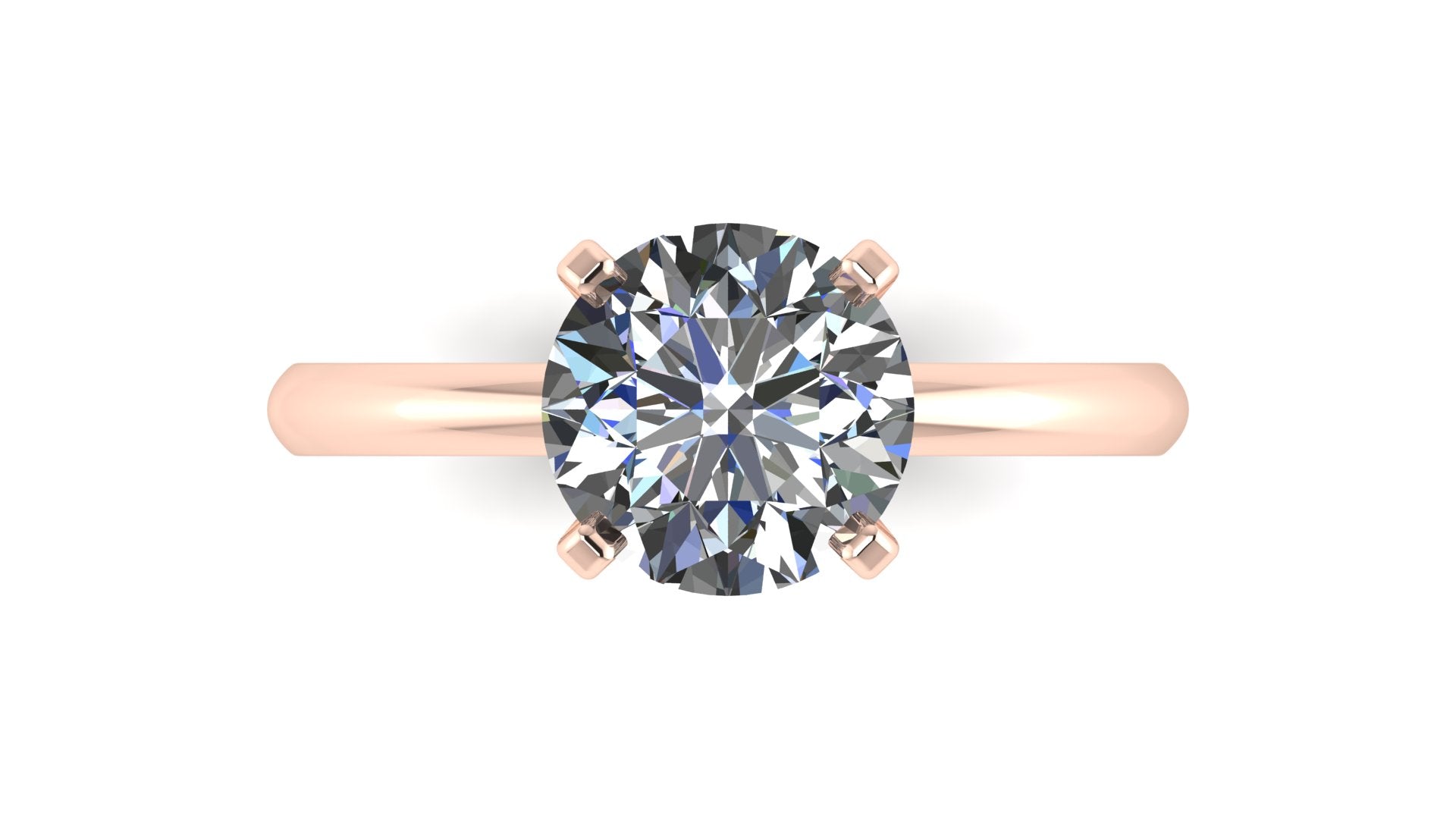 Anillo de compromiso solitario redondo -  Maximiliano