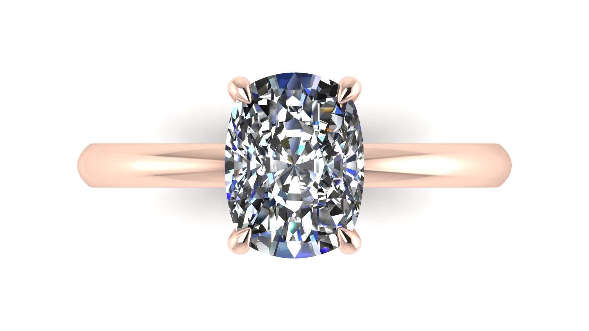 Anillo de compromiso solitario corte cushion - Gabriel