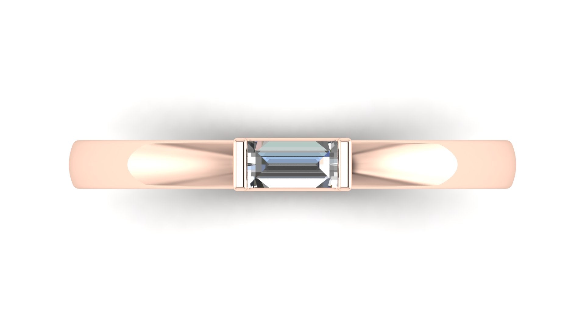 Anillo de diamante corte baguette - Cecilia