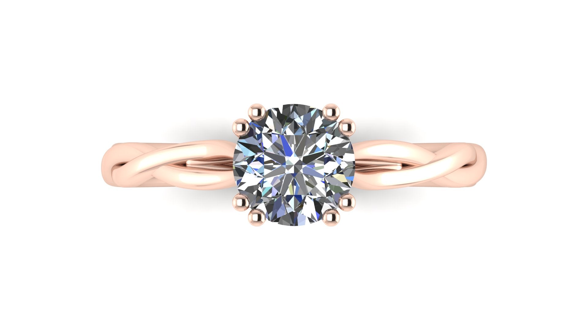 Anillo de compromiso solitario redondo -  Ernesto