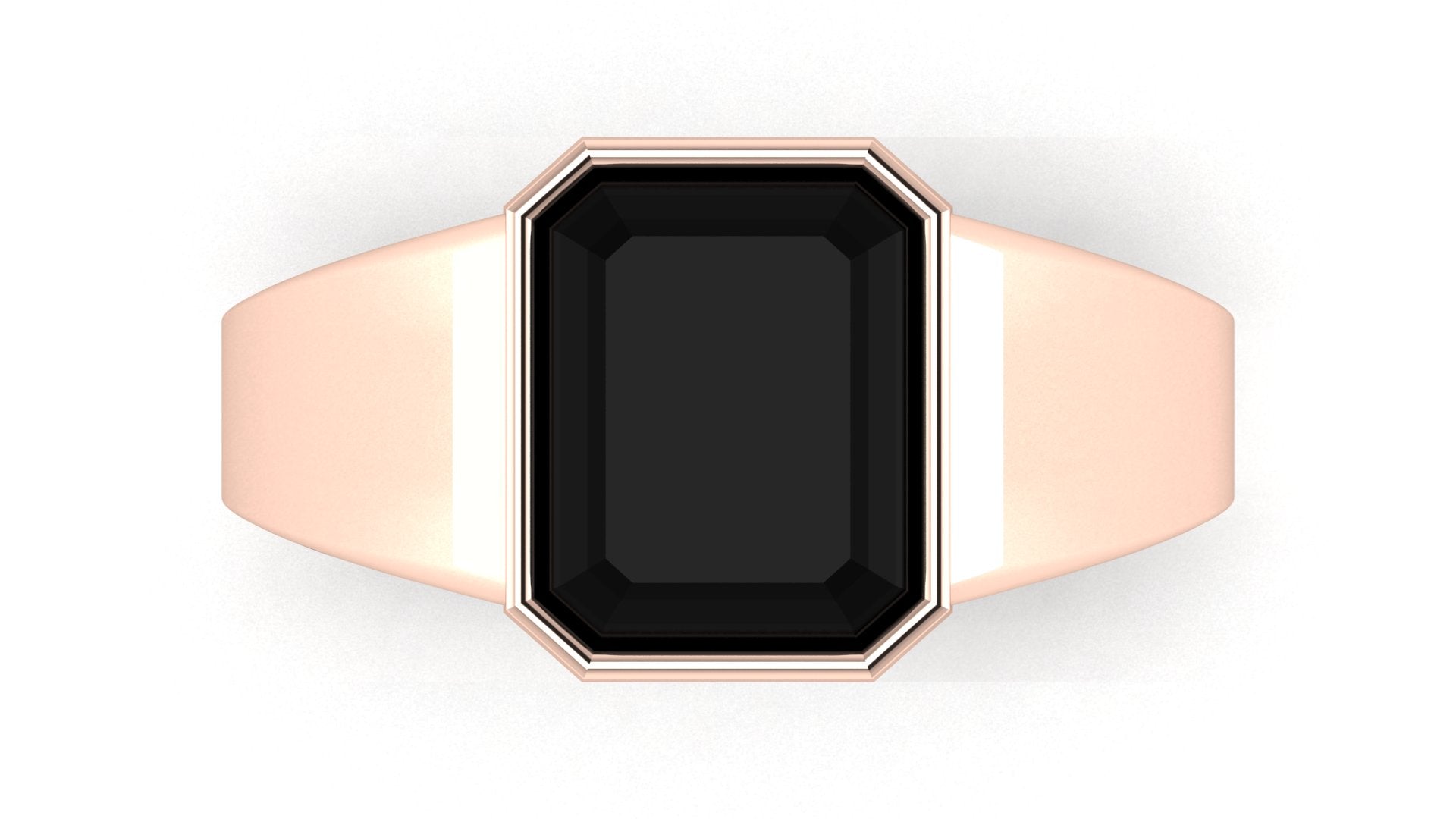 Anillo de hombre bicelado con ónix - Raul