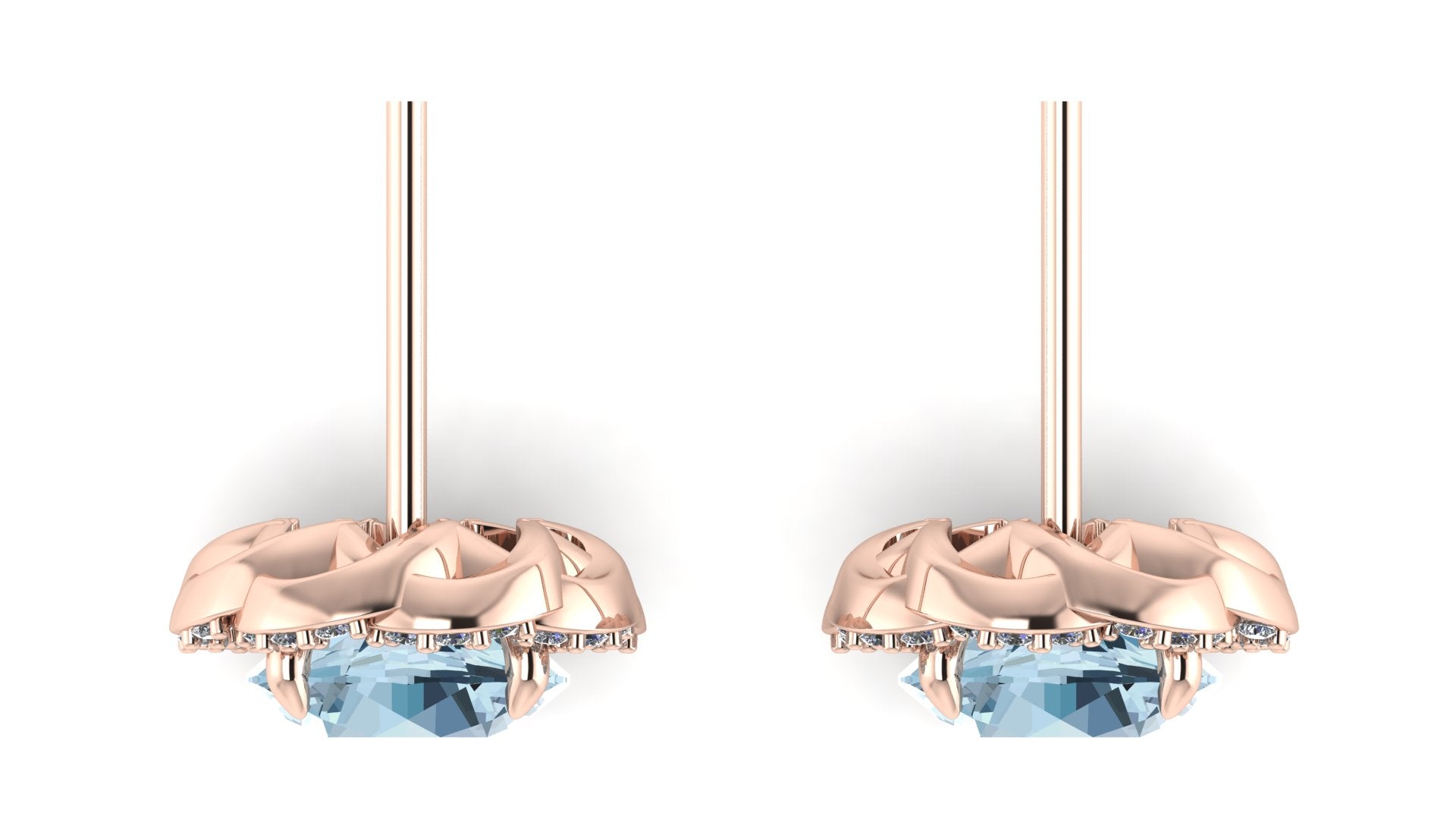 Aretes de aquamarina - Sara