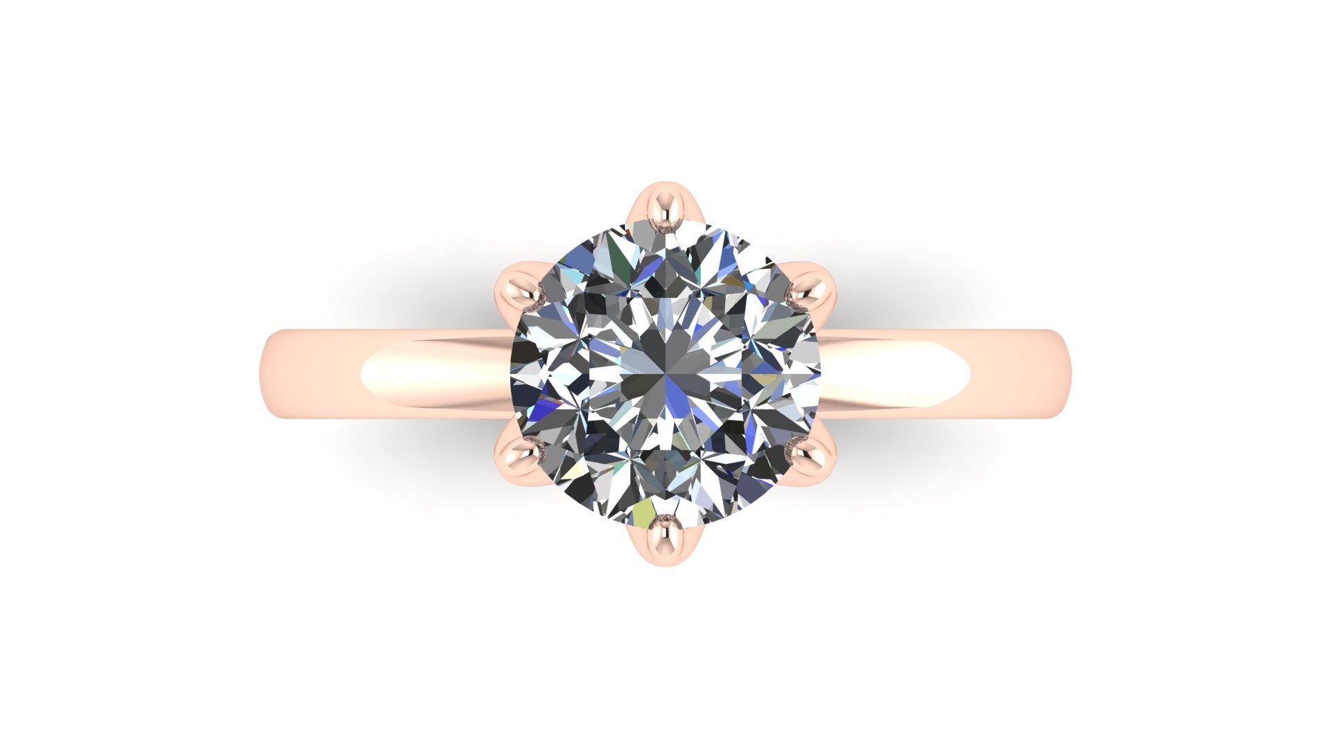 Anillo de compromiso solitario redondo -  Arturo