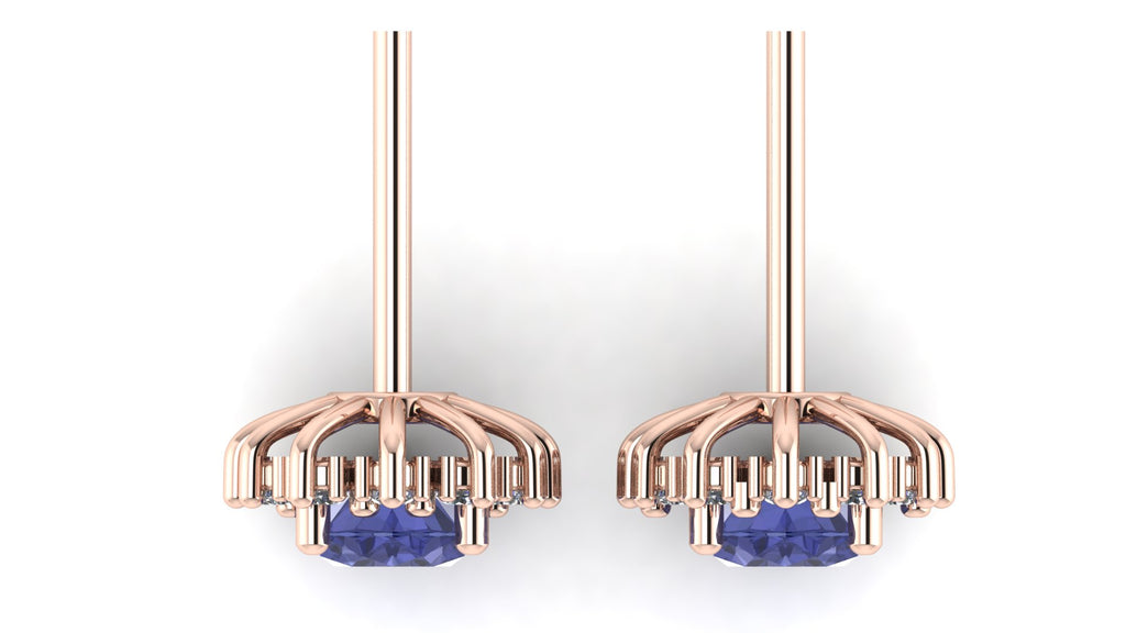 Aretes de tanzanita - Carmen