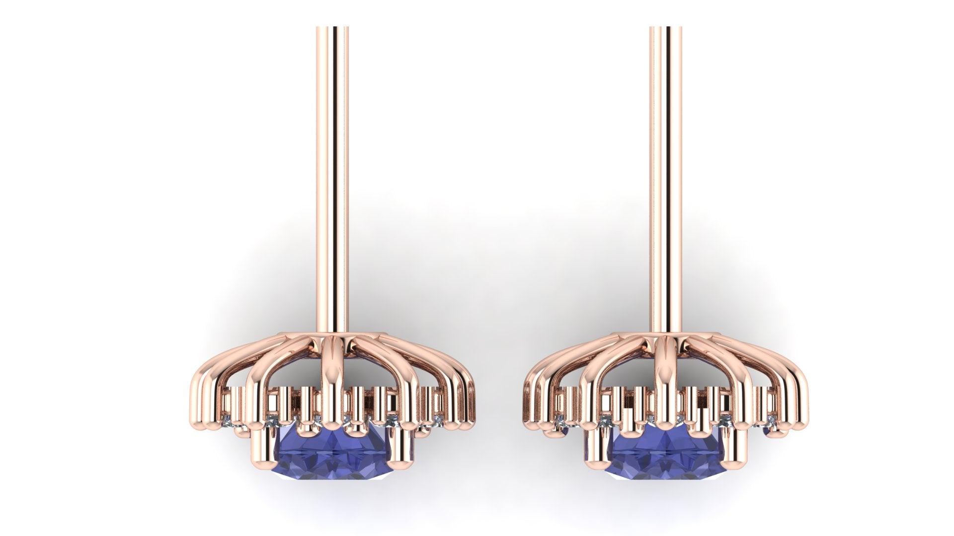Aretes de tanzanita - Carmen