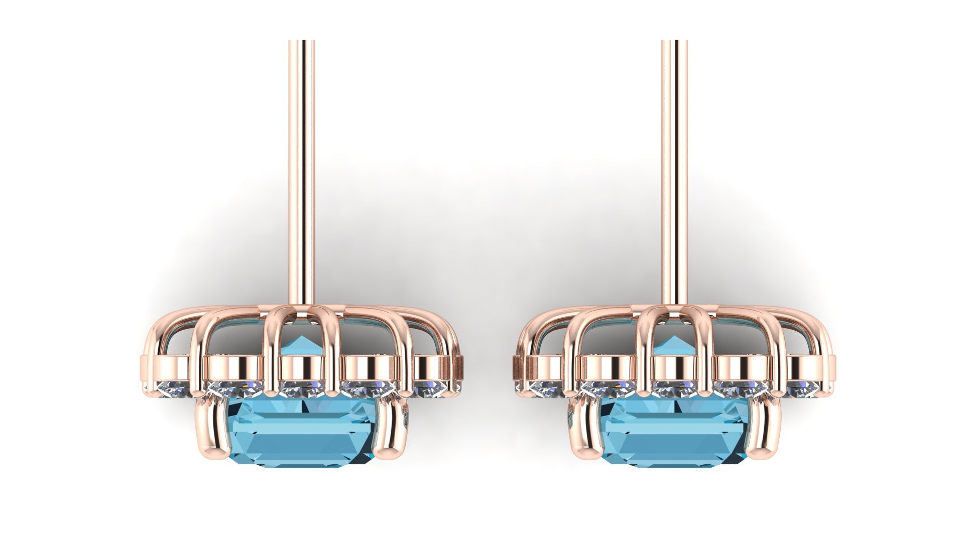 Aretes de topacio azul - Claudia