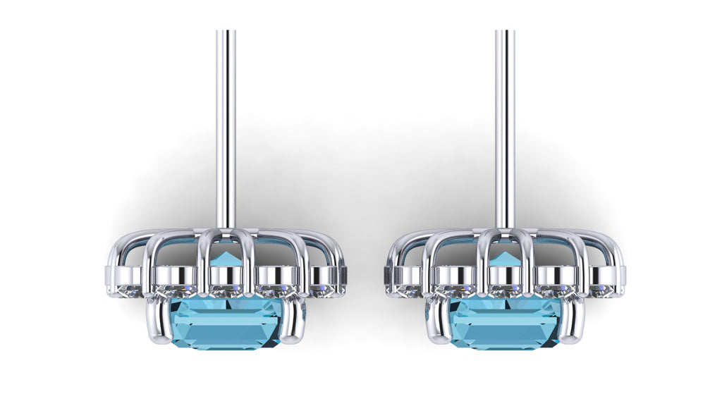 Aretes de topacio azul - Claudia
