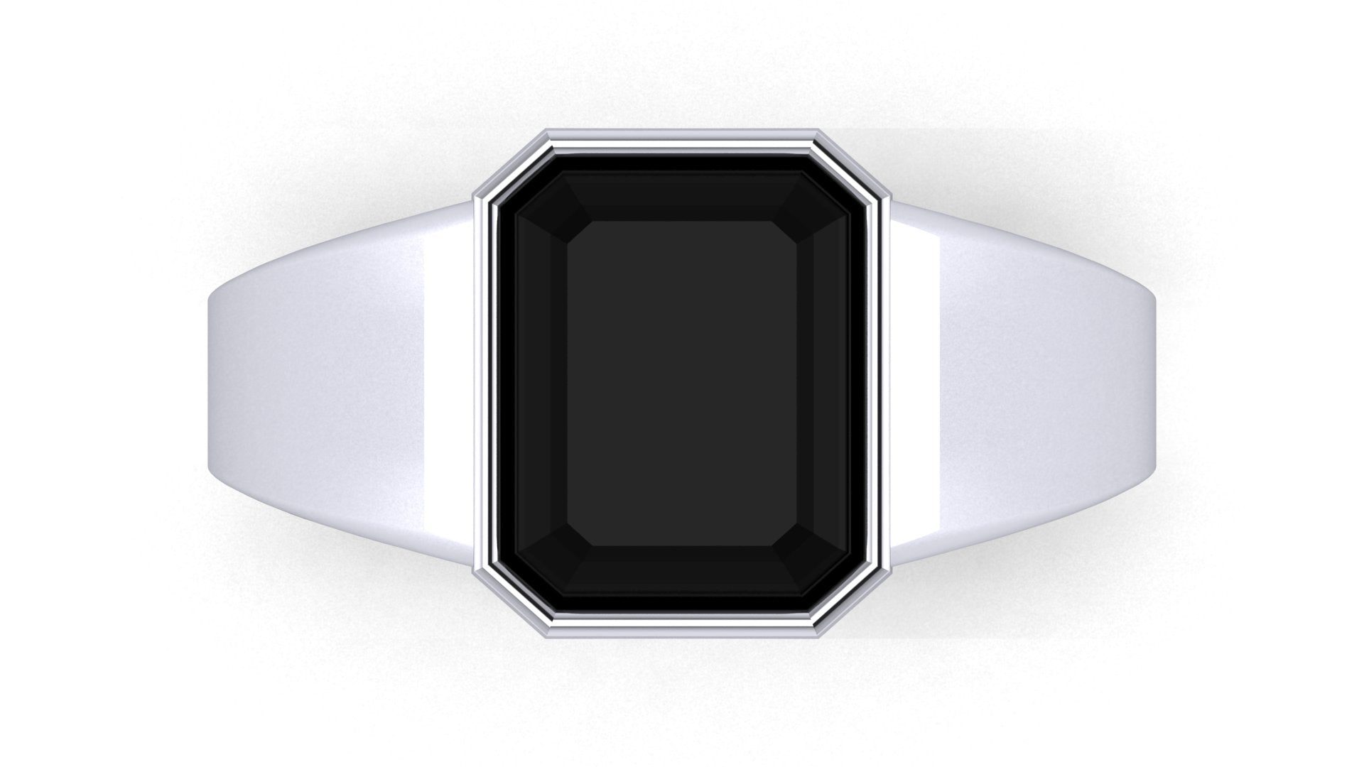 Anillo de hombre bicelado con ónix - Raul