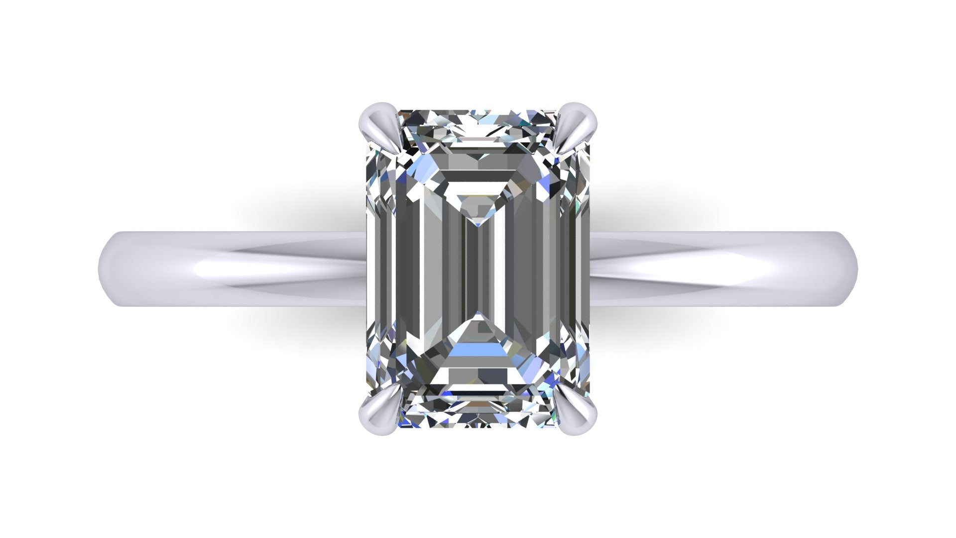 Anillo de compromiso solitario esmeralda - Mariano
