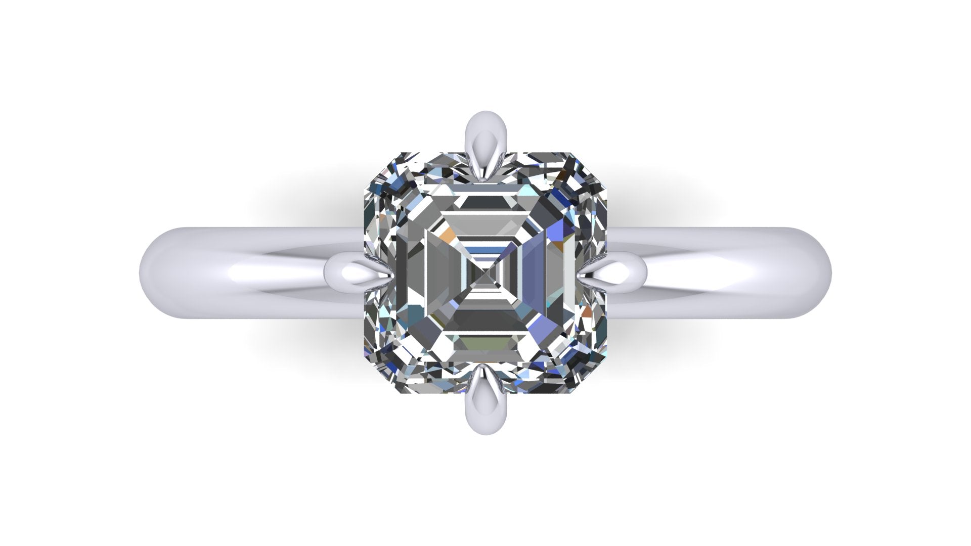Anillo de compromiso solitario ascher - Adrian