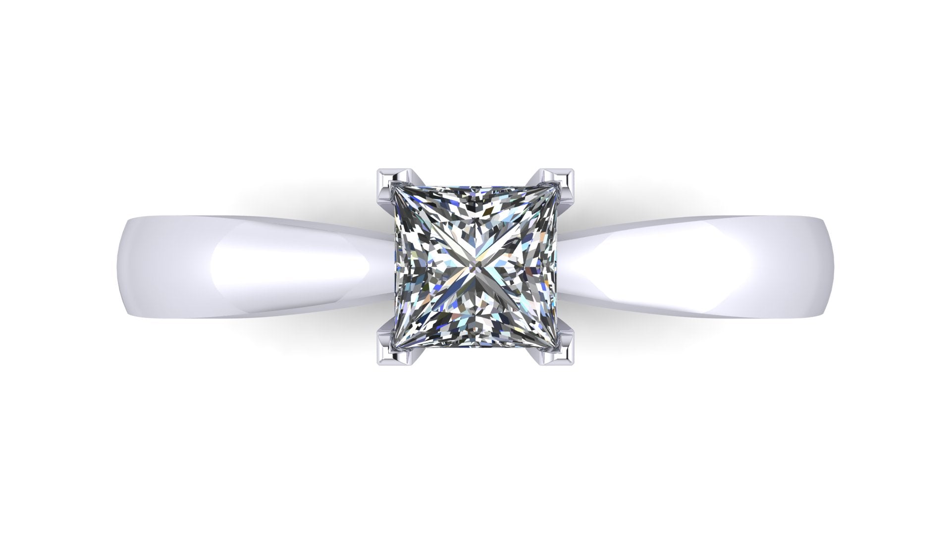 Anillo de compromiso solitario corte princesa - Rodrigo