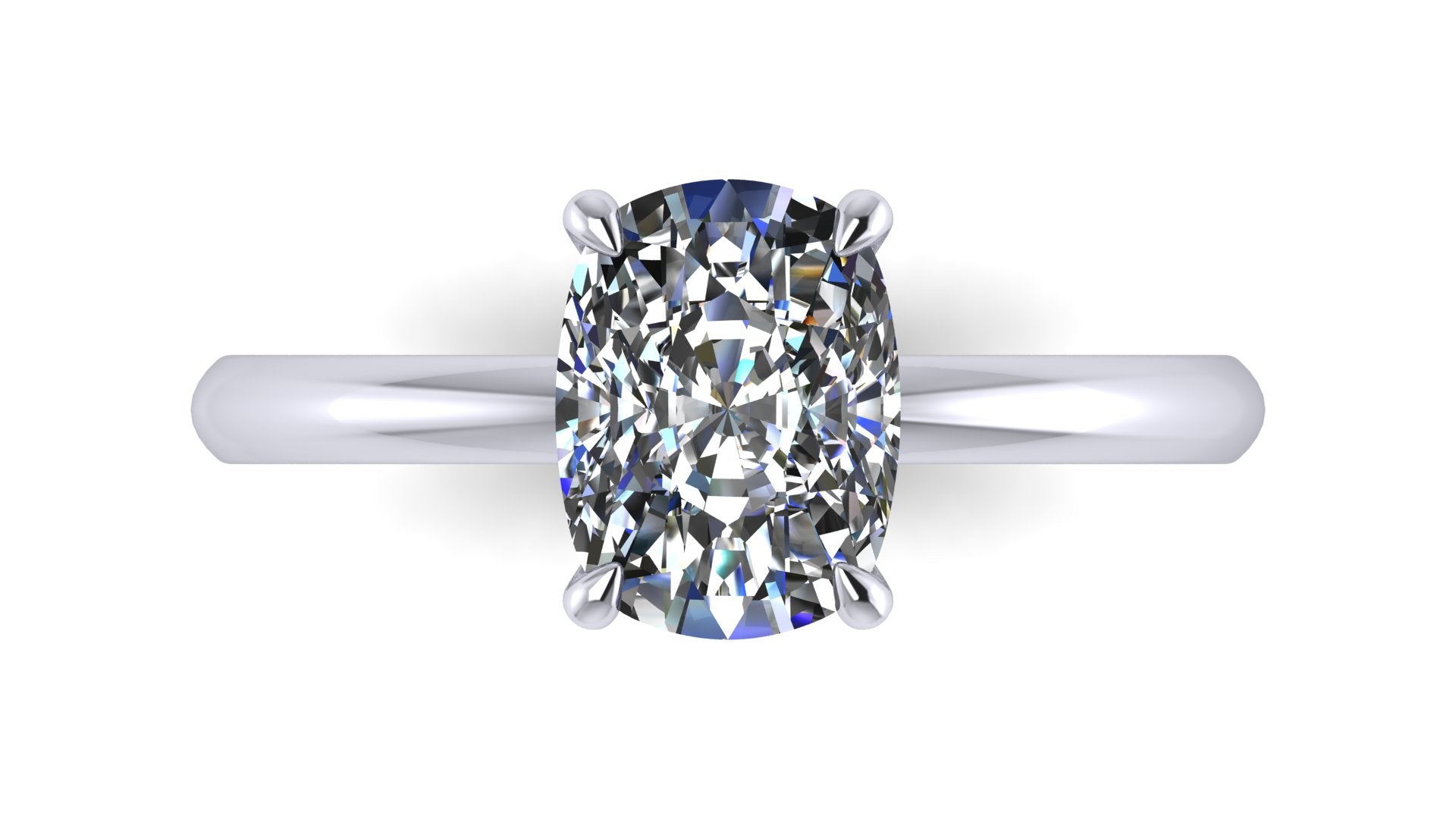 Anillo de compromiso solitario corte cushion - Gabriel