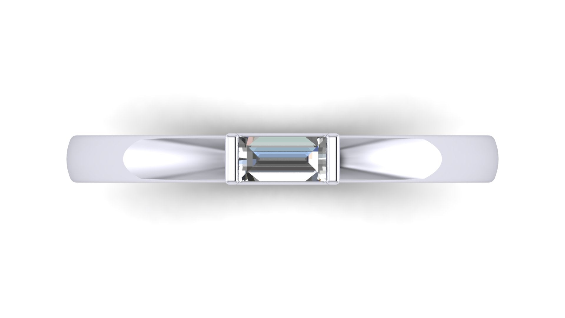 Anillo de diamante corte baguette - Cecilia