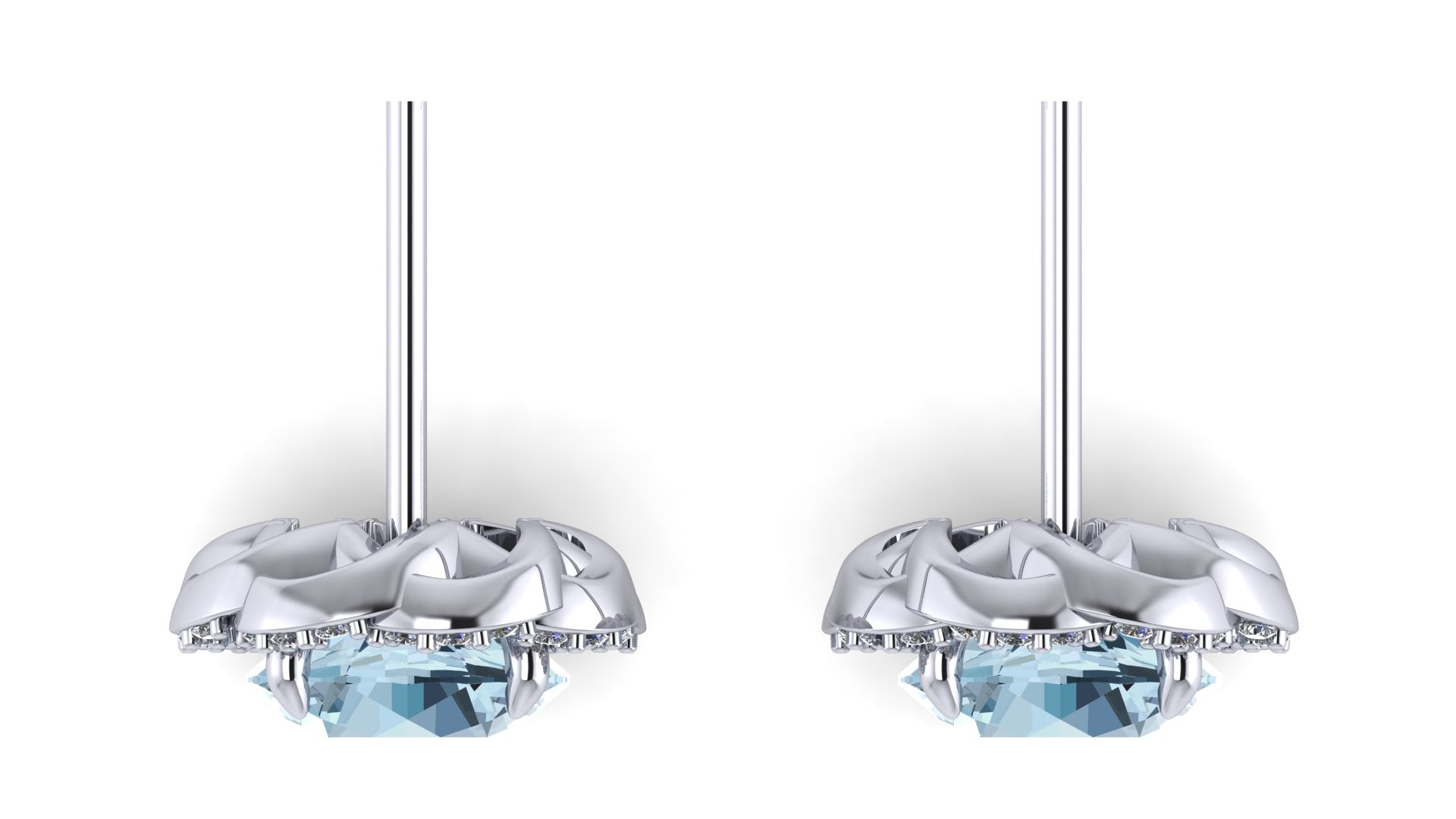 Aretes de aquamarina - Sara