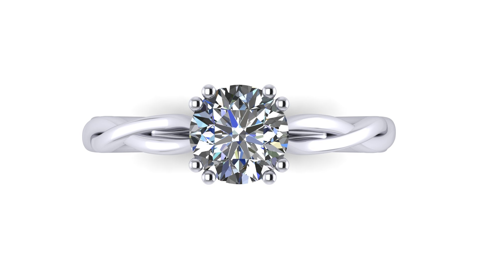 Anillo de compromiso solitario redondo -  Ernesto